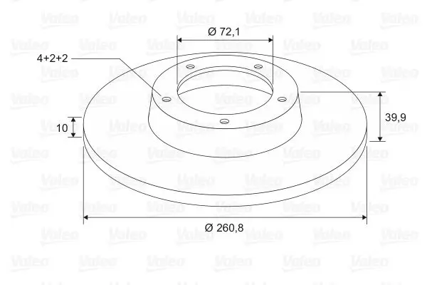 Handler.Part Brake disc Valeo 197625 2