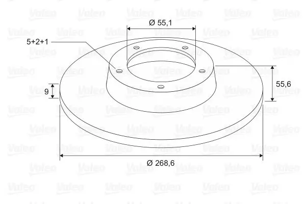 Handler.Part Brake disc Valeo 197657 2