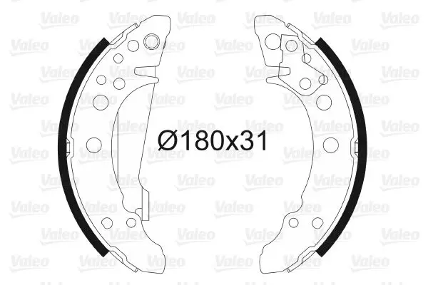 Handler.Part Brake shoe set Valeo 562020 1