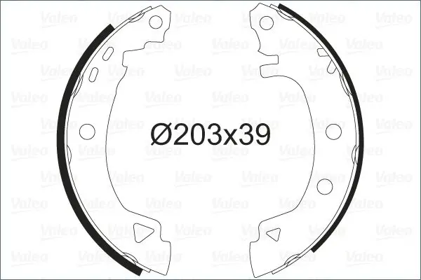 Handler.Part Brake shoe set Valeo 562041 1