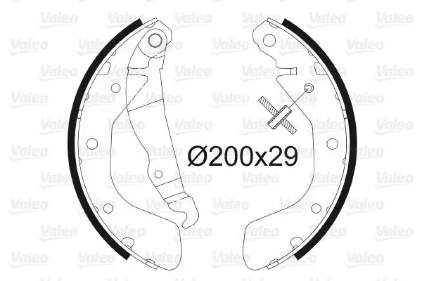 Handler.Part Brake shoe set Valeo 562077 1