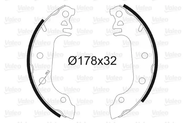 Handler.Part Brake shoe set Valeo 562089 1