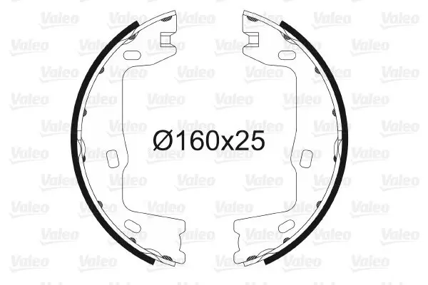 Handler.Part Brake shoe set, parking brake Valeo 562572 1