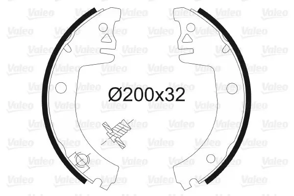 Handler.Part Brake shoe set Valeo 562574 1