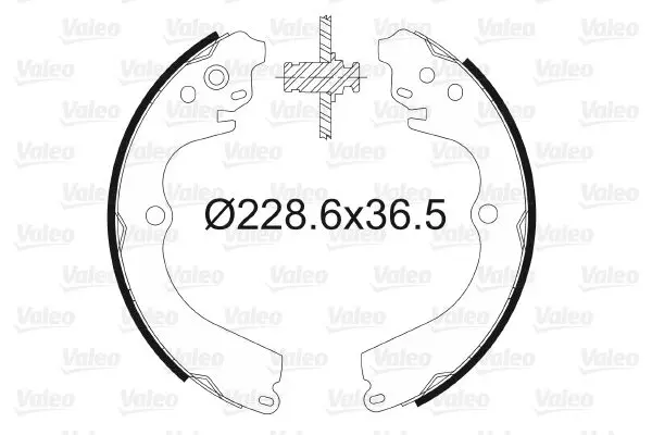 Handler.Part Brake shoe set Valeo 562611 1