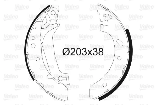 Handler.Part Brake shoe set Valeo 562632 1