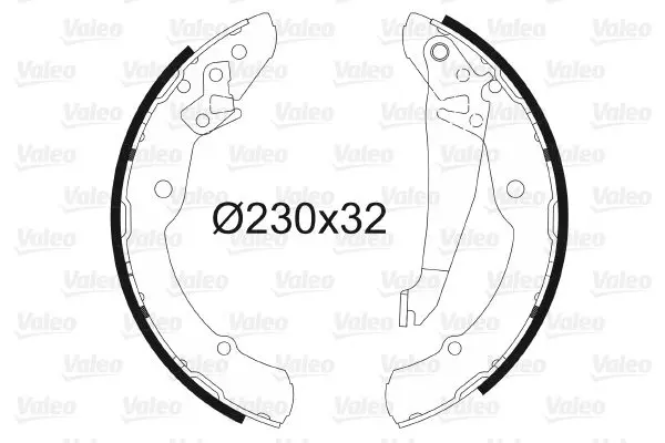 Handler.Part Brake shoe set Valeo 562641 1