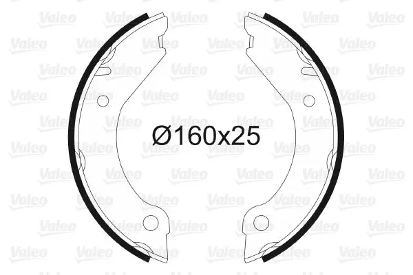 Handler.Part Brake shoe set, parking brake Valeo 562765 1