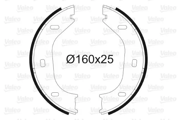 Handler.Part Brake shoe set, parking brake Valeo 562766 1