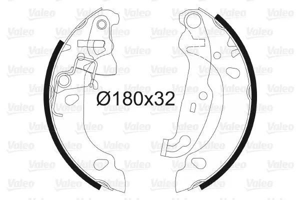 Handler.Part Brake shoe set Valeo 562771 1