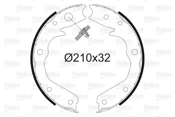 Handler.Part Brake shoe set, parking brake Valeo 564009 1