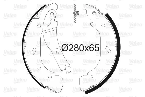 Handler.Part Brake shoe set Valeo 564012 1