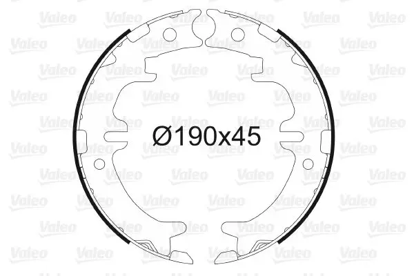 Handler.Part Brake shoe set, parking brake Valeo 564015 1