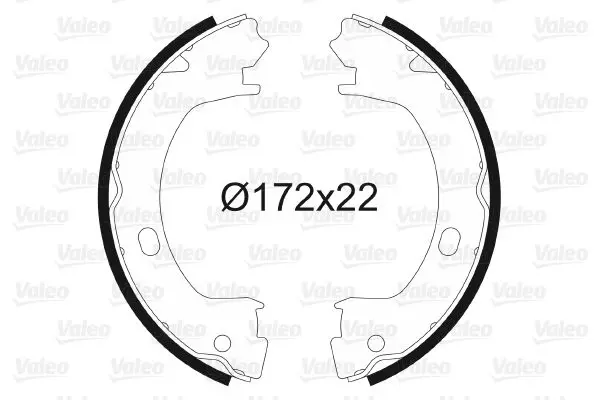 Handler.Part Brake shoe set, parking brake Valeo 564017 1