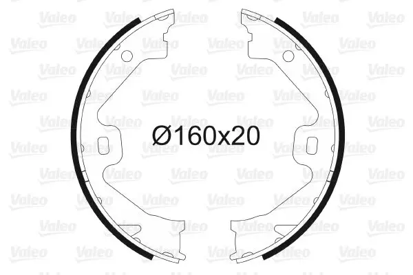 Handler.Part Brake shoe set, parking brake Valeo 564028 1