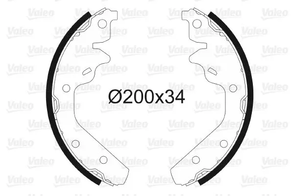 Handler.Part Brake shoe set Valeo 564031 1