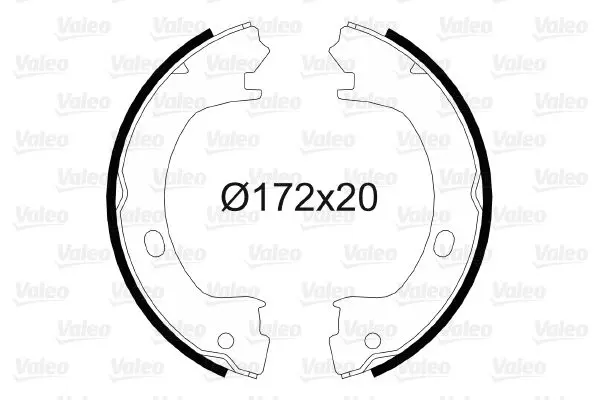 Handler.Part Brake shoe set, parking brake Valeo 564057 1