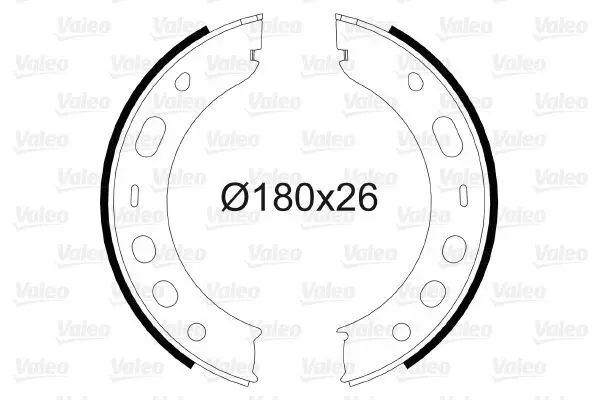 Handler.Part Brake shoe set, parking brake Valeo 564071 1