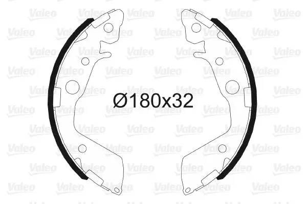 Handler.Part Brake shoe set Valeo 564089 1