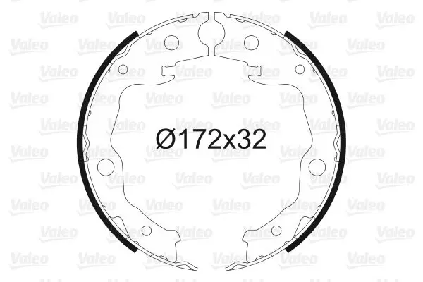 Handler.Part Brake shoe set, parking brake Valeo 564128 1