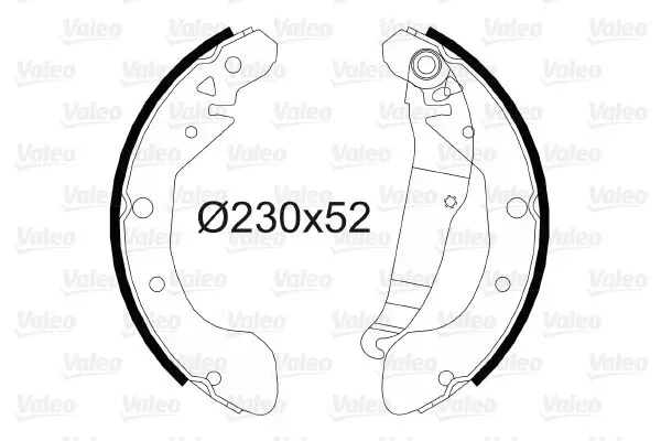 Handler.Part Brake shoe set Valeo 564153 1