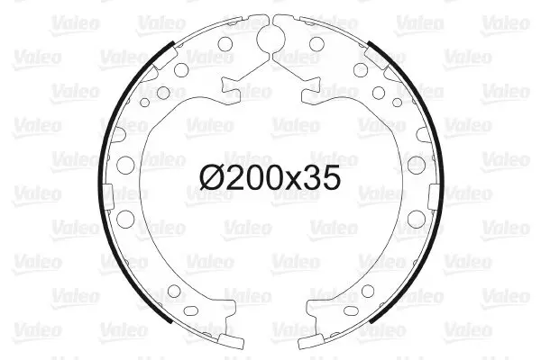 Handler.Part Brake shoe set, parking brake Valeo 564154 1