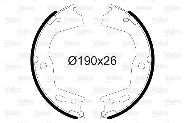 Handler.Part Brake shoe set, parking brake Valeo 564166 1