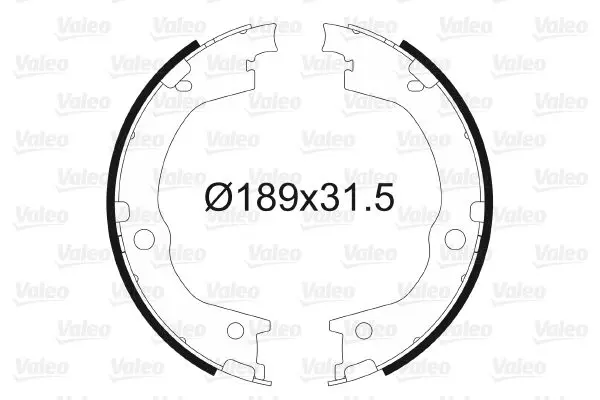 Handler.Part Brake shoe set, parking brake Valeo 564170 1