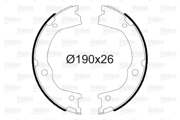 Handler.Part Brake shoe set, parking brake Valeo 564174 1