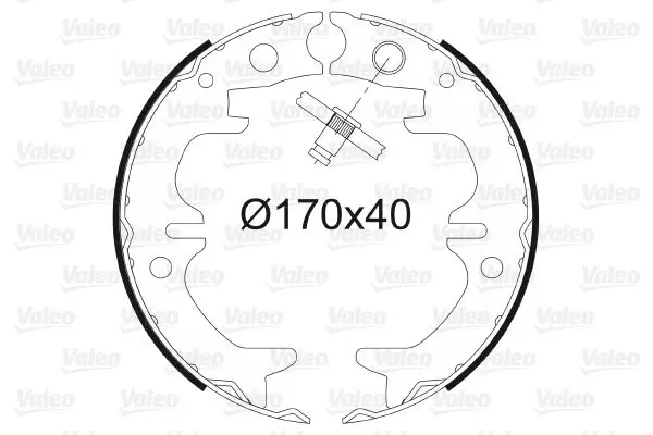 Handler.Part Brake shoe set, parking brake Valeo 564179 1