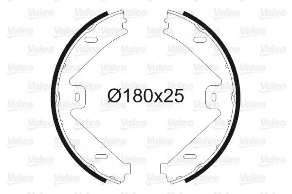 Handler.Part Brake shoe set, parking brake Valeo 564182 1