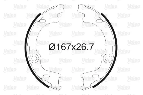 Handler.Part Brake shoe set, parking brake Valeo 564186 1