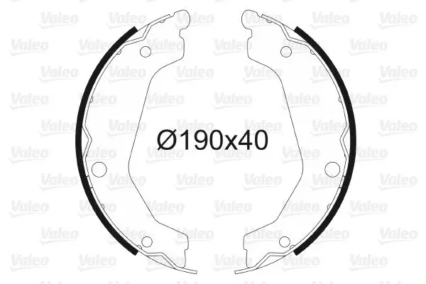 Handler.Part Brake shoe set, parking brake Valeo 564190 1