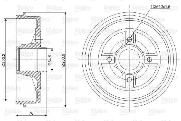 Handler.Part Brake drum Valeo 237003 1