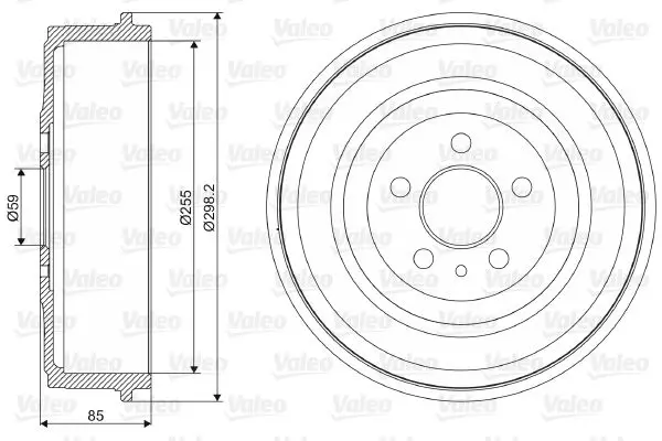 Handler.Part Brake drum Valeo 237005 1