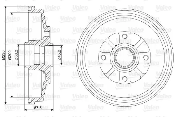 Handler.Part Brake drum Valeo 237020 1