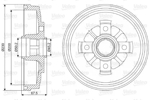 Handler.Part Brake drum Valeo 237025 1