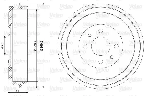 Handler.Part Brake drum Valeo 237037 1