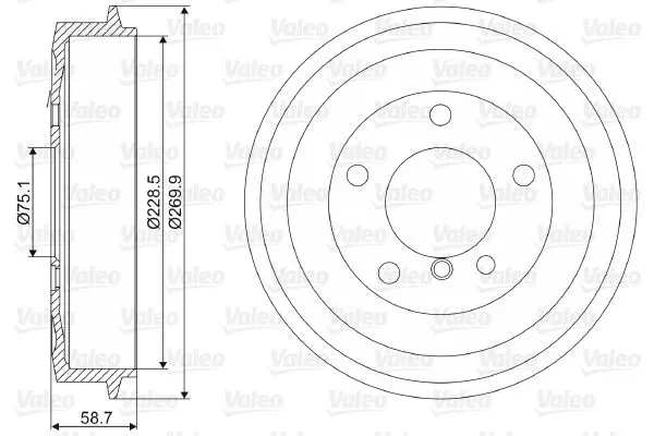 Handler.Part Brake drum Valeo 237042 1