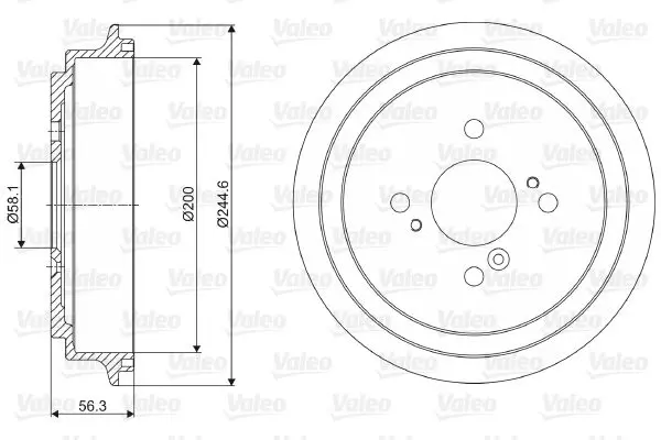 Handler.Part Brake drum Valeo 237044 1