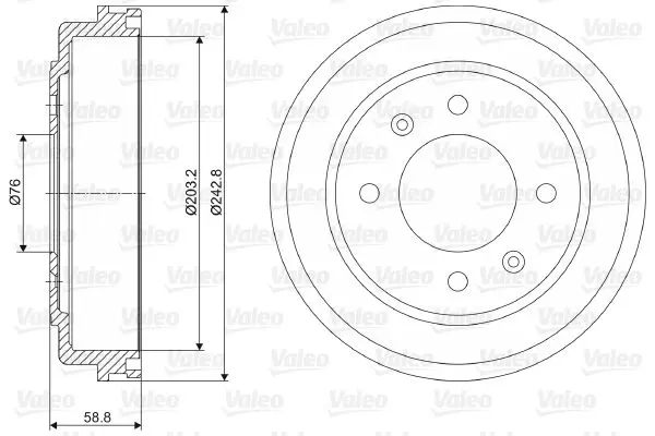 Handler.Part Brake drum Valeo 237055 1