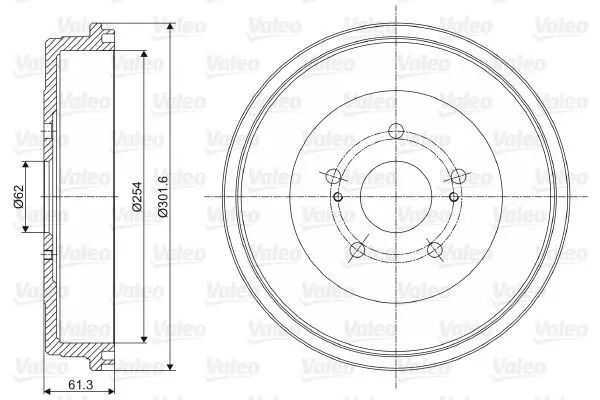 Handler.Part Brake drum Valeo 237063 1