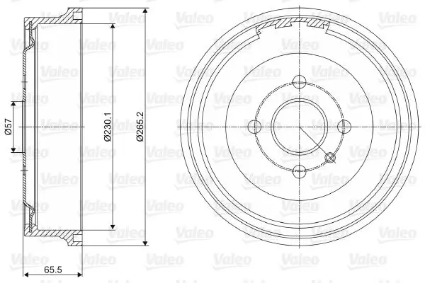 Handler.Part Brake drum Valeo 237072 1