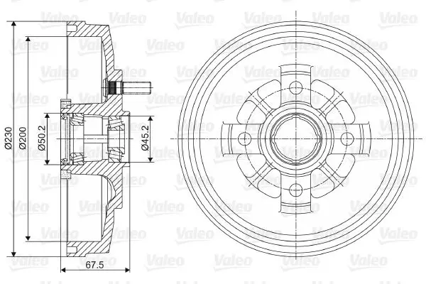 Handler.Part Brake drum Valeo 237077 1