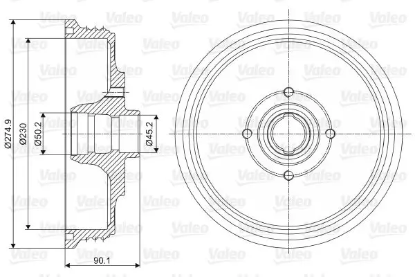 Handler.Part Brake drum Valeo 237086 1