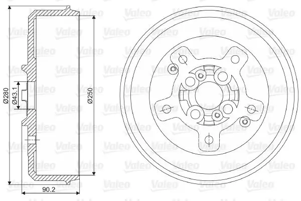 Handler.Part Brake drum Valeo 237087 1