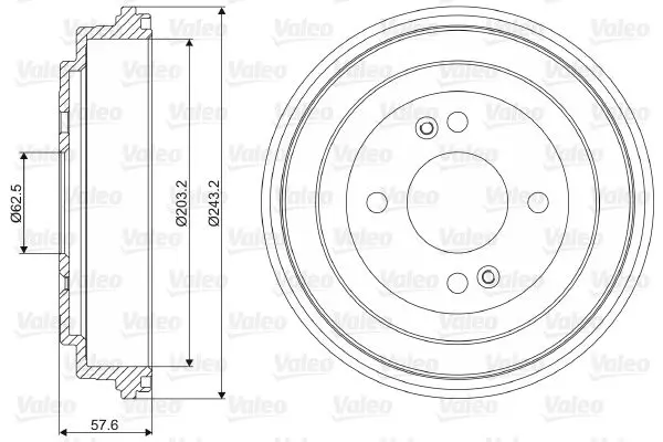 Handler.Part Brake drum Valeo 237091 1