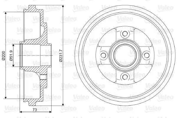 Handler.Part Brake drum Valeo 237114 1