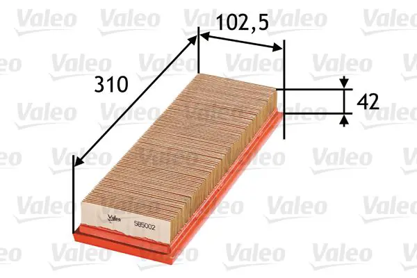 Handler.Part Air filter Valeo 585002 1