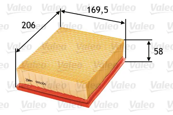 Handler.Part Air filter Valeo 585006 1